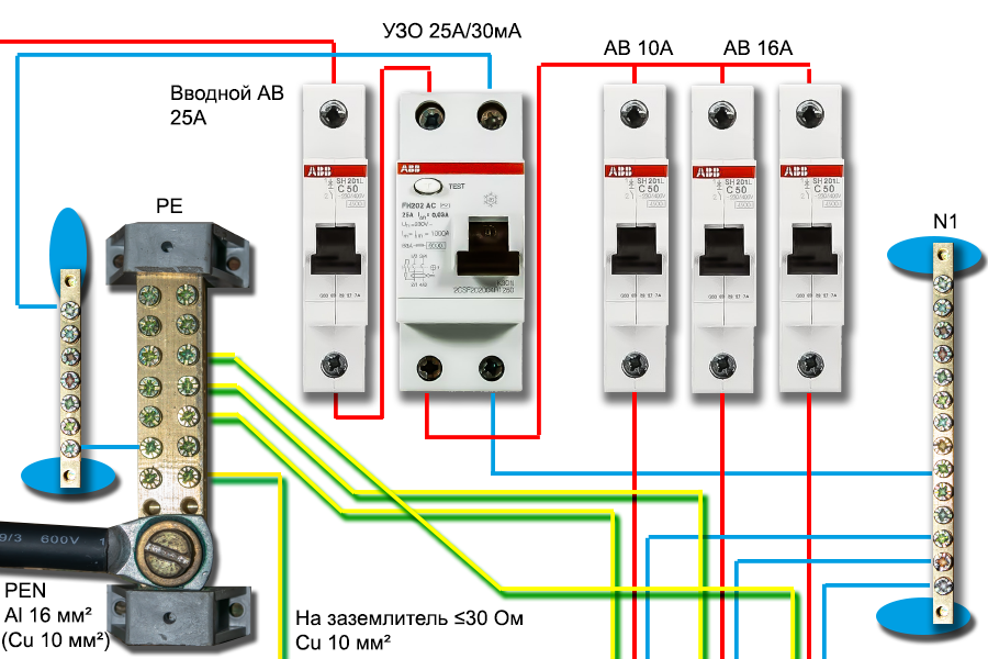 Abb f202 ac схема подключения