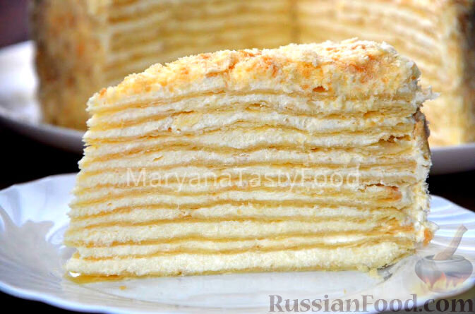 Торт напалеон кусочек вкусный 