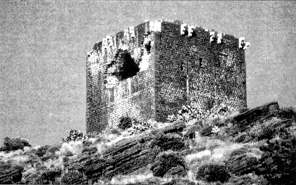 Типичный замок  Ордена Госпитальеров в горах.  Небольшой гарнизон оборонял горный перевал, белые эркеры поверху противодействовали башням и лестницам. 