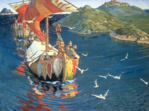 Н.К. Рёрих, "Заморские гости", 1901 г.