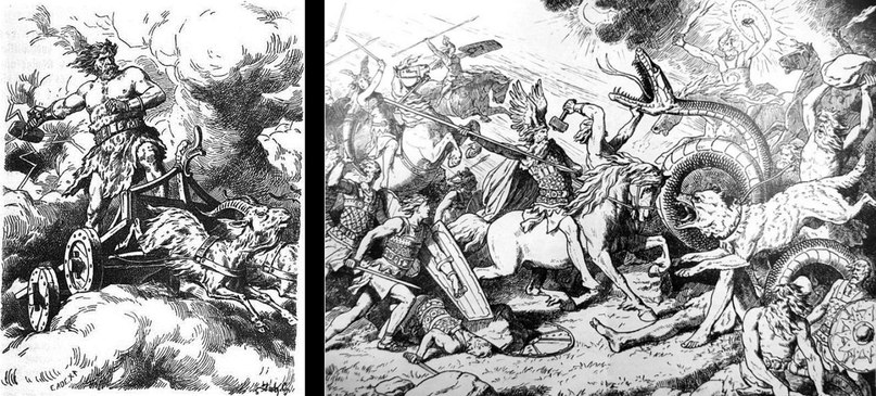 Тор на колеснице                                                                     Рагнарёк