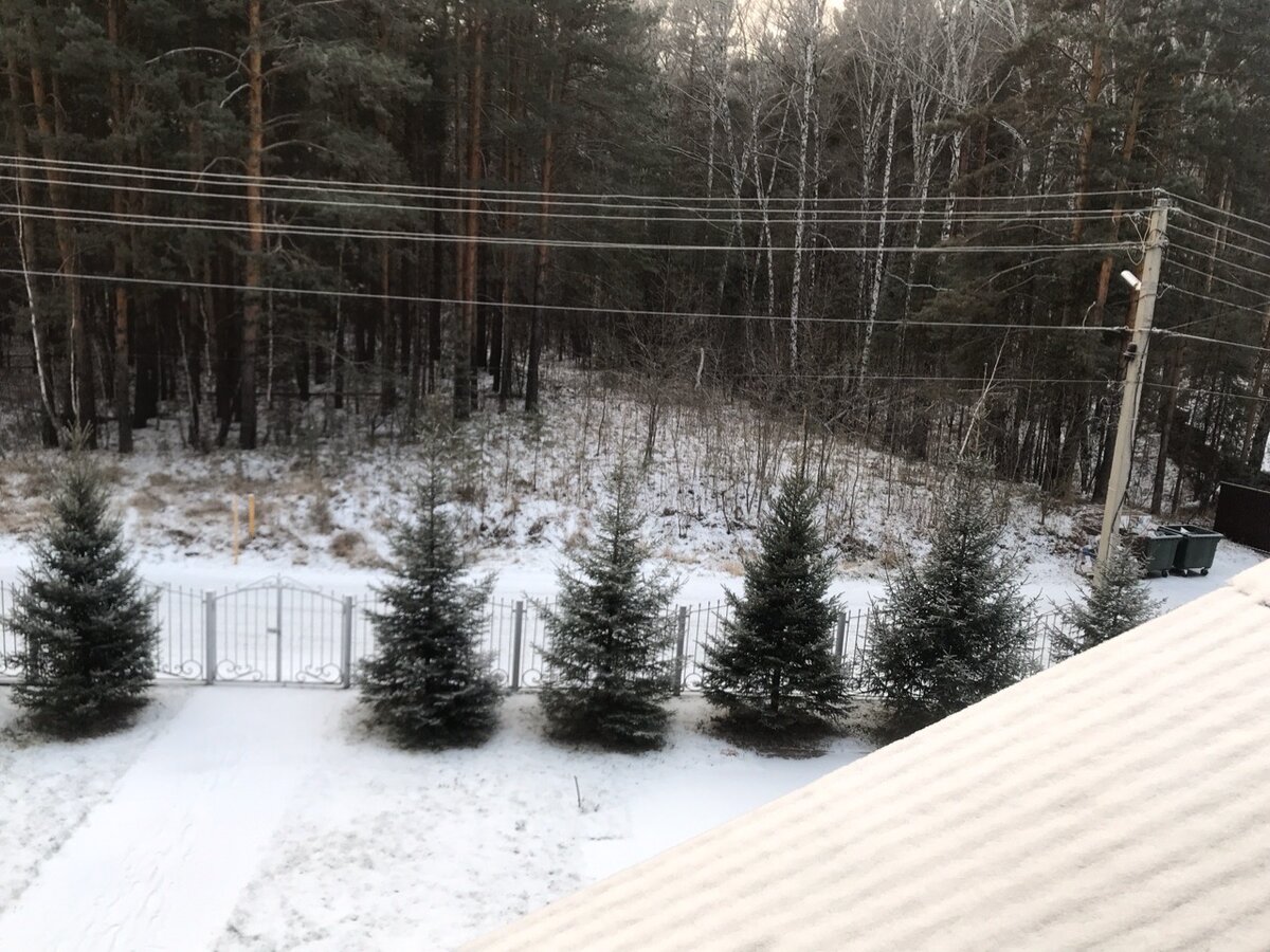 Утренний снег, и это только начало. 