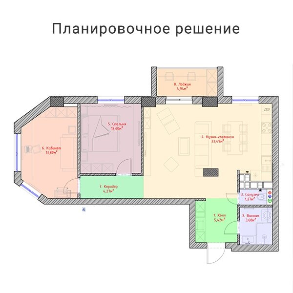 Планировка квартиры и дизайн модной