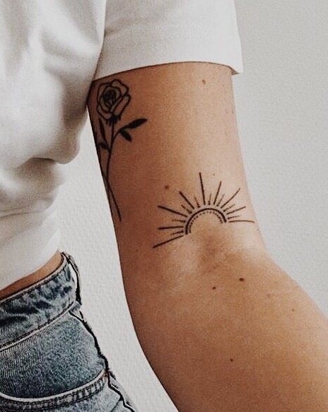 Татуировка восходящее солнце: символика и история