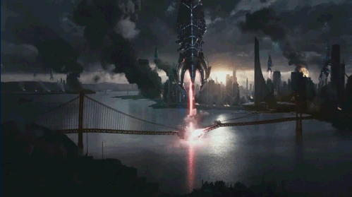 Уничтожение моста лучом Жнеца