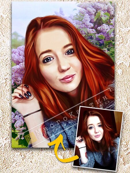 Портрет по фотомногокартин24.рфразвернутьЯркая цветопередача! Оплата при получении! Образец бесплатно! Гарантия!Макет за 10 минРамки и багетыКрепеж в подарокСатиновый холст₽