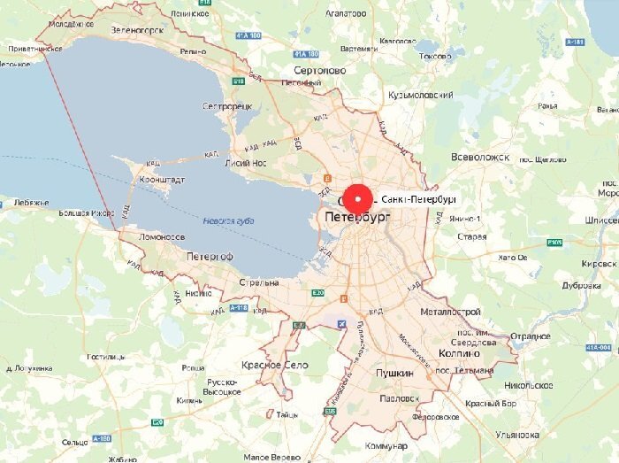 Карта Санкт-Петербурга и Ленобласти 