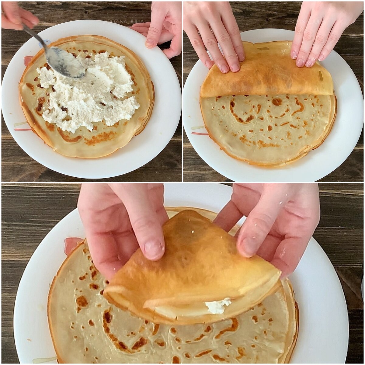 Блины с ветчиной и сыром, пошаговый рецепт с фотографиями – Русская кухня: Выпечка и десерты. «Еда»