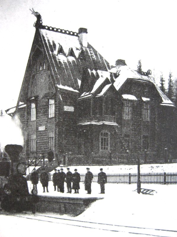 Историческое фото вокзала станции Кувшиново