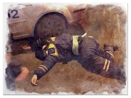 Иллюстрация автора: "Нападение на ДПС"