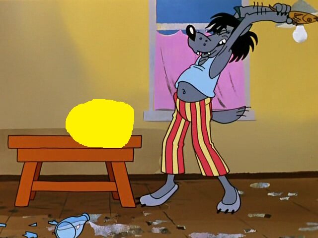  "Ну, погоди!". Кадр из мультфильма.