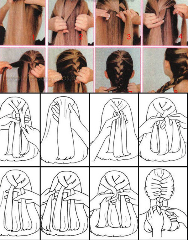 Как плести красивые косы: 7 вариантов разной сложности