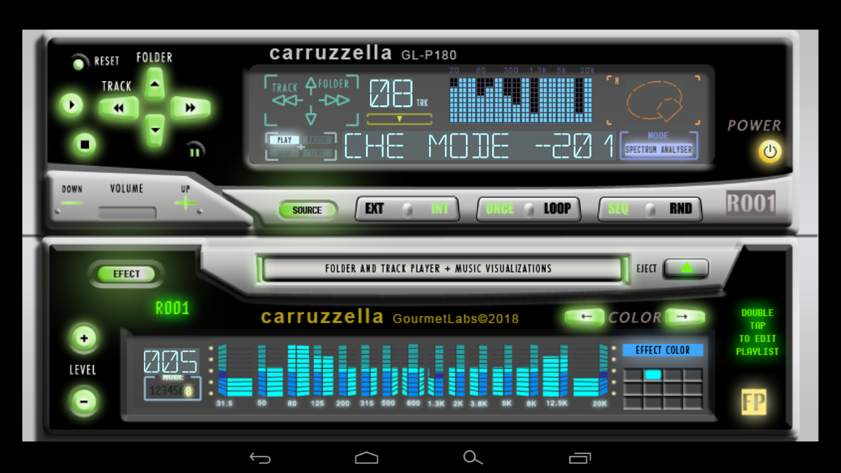 Carruzzella GL-A180/P180 Музыкальный плеер для Android в виде культовой ...