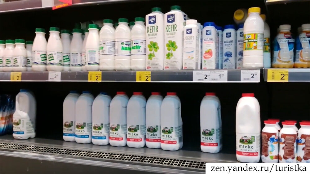 Молочная продукция в Варшаве, Польша