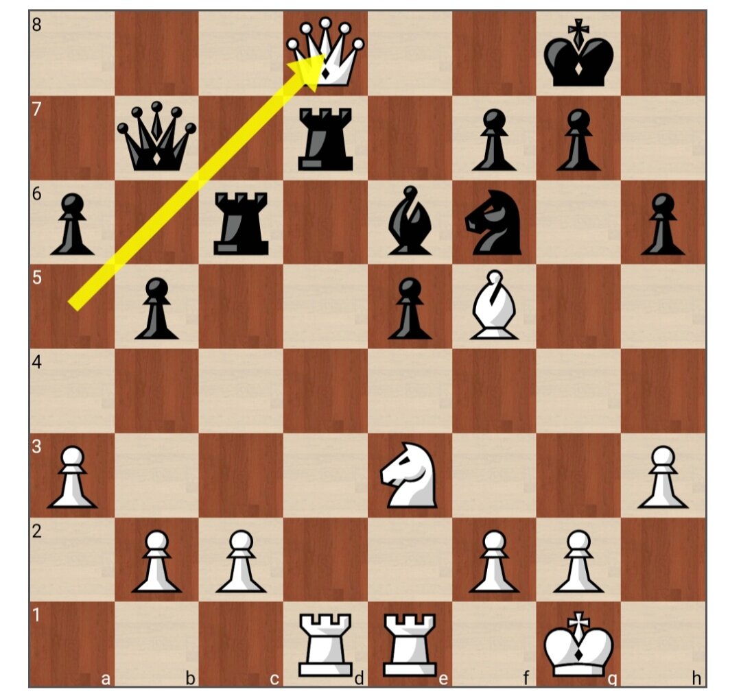 Шах ферзём d8