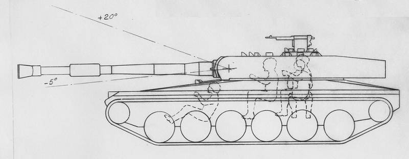 Схема танка Bofors UDES 15. Изображение взято с сайта topwar.ru