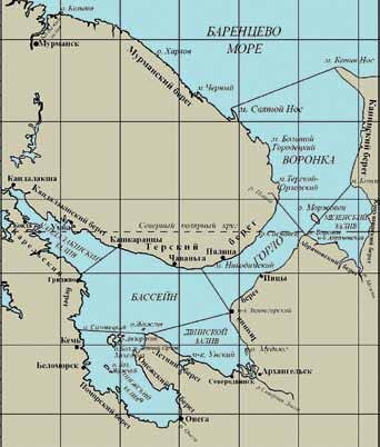карта Белого моря