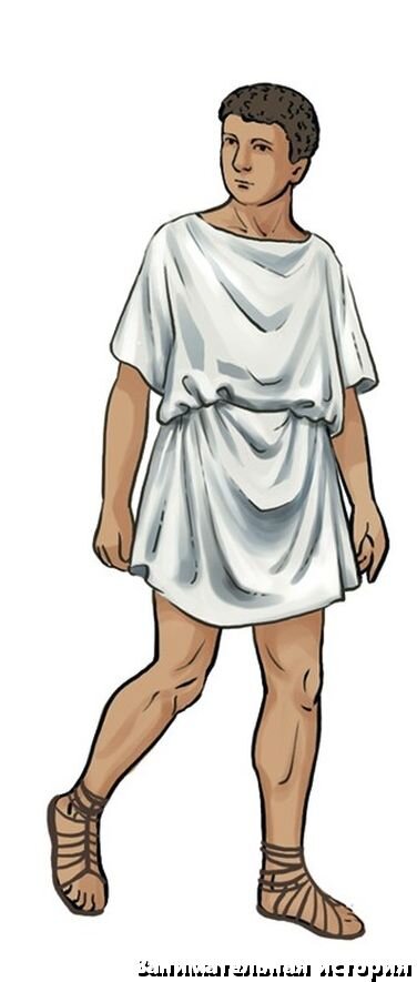 Вот так выглядела мужская туника.