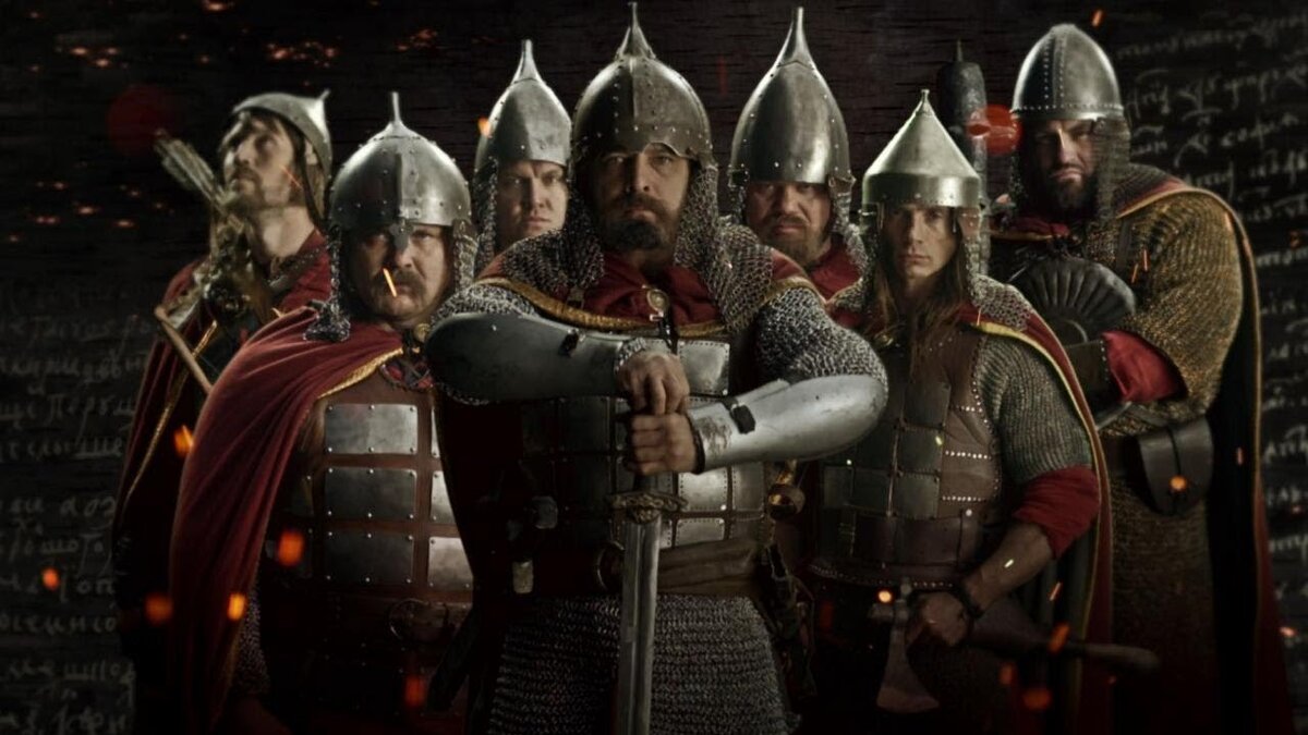 Шлемы набекрень, одежда не по размеру, выражение лица глупое - это русские рыцари.