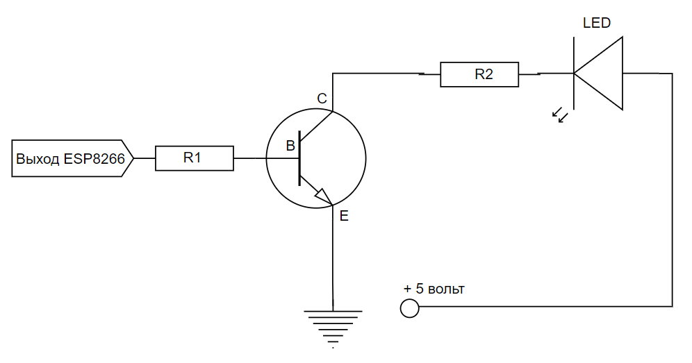 2n2222 схема включения