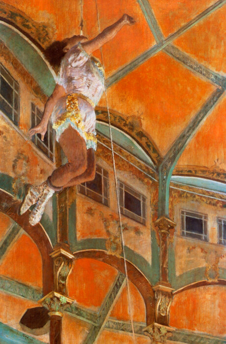 Эдгар Дега. Мисс Лала в цирке Фернандо, 1879