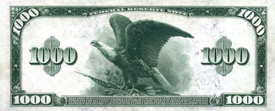 Обратная сторона банкноты. Источник фото: Википедия.