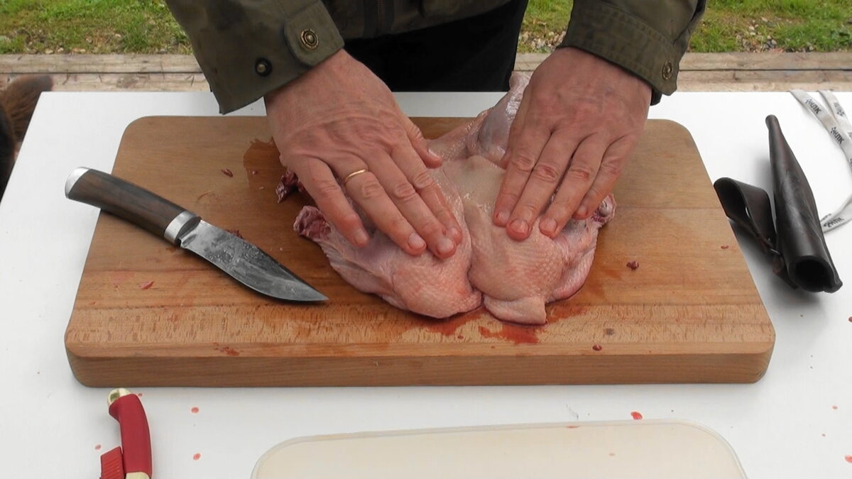 Фото автора: разворачиваем утку "бабочкой".