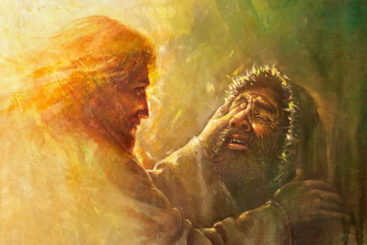 Купить картину бога. Художник yongsung Kim. Yongsung Kim Jesus. Иисус исцеляет. Иисус Христос и человек.