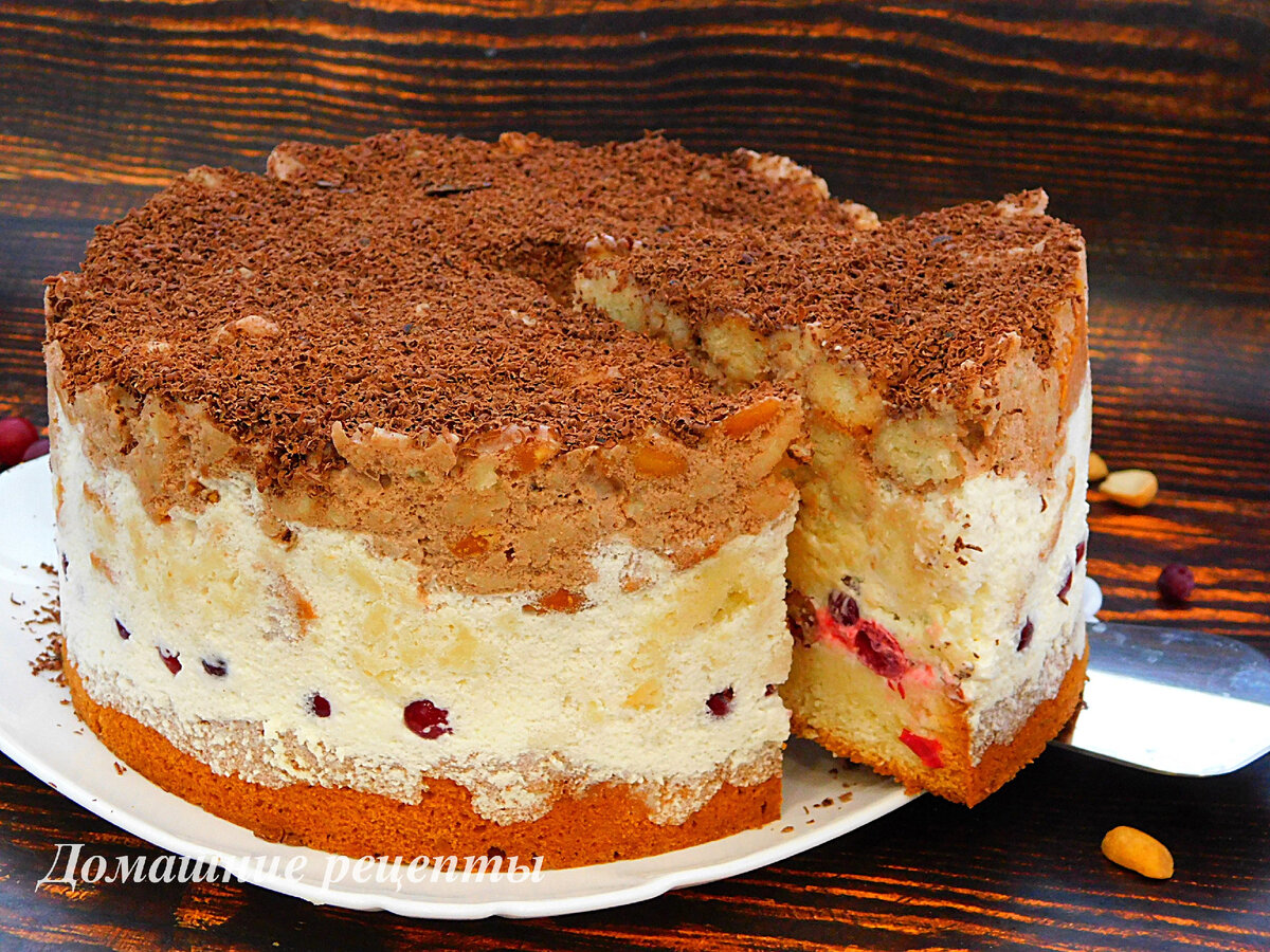 Королевский торт с клюквой, пошаговый рецепт на ккал, фото, ингредиенты - сана