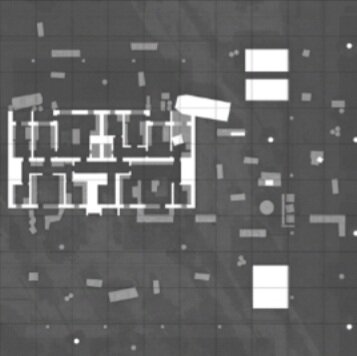 Вид на бумажной карте с учетом карты здания