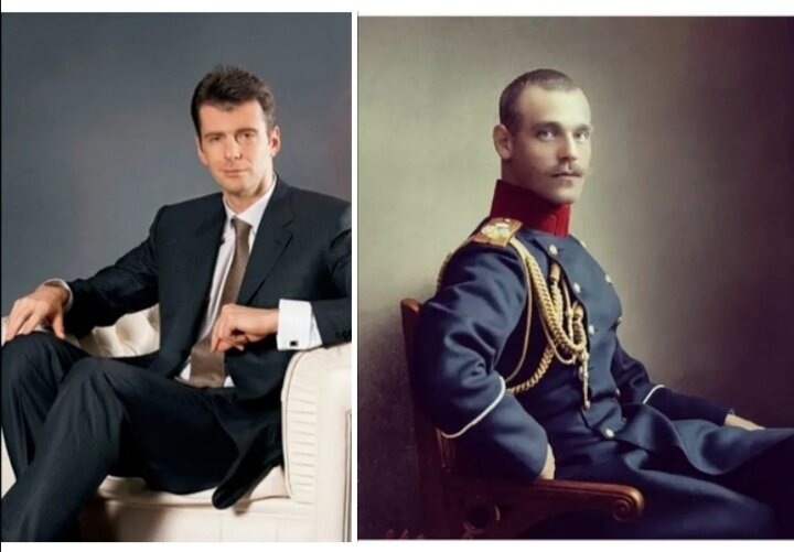 Слева Михаил Прохоров, справа Михаил Романов.