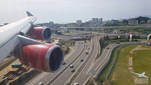 Download Video: Боинг 747-400. Взлет из Москвы, посадка в Сочи с лучшим видом на крыло. Авиакомпания 