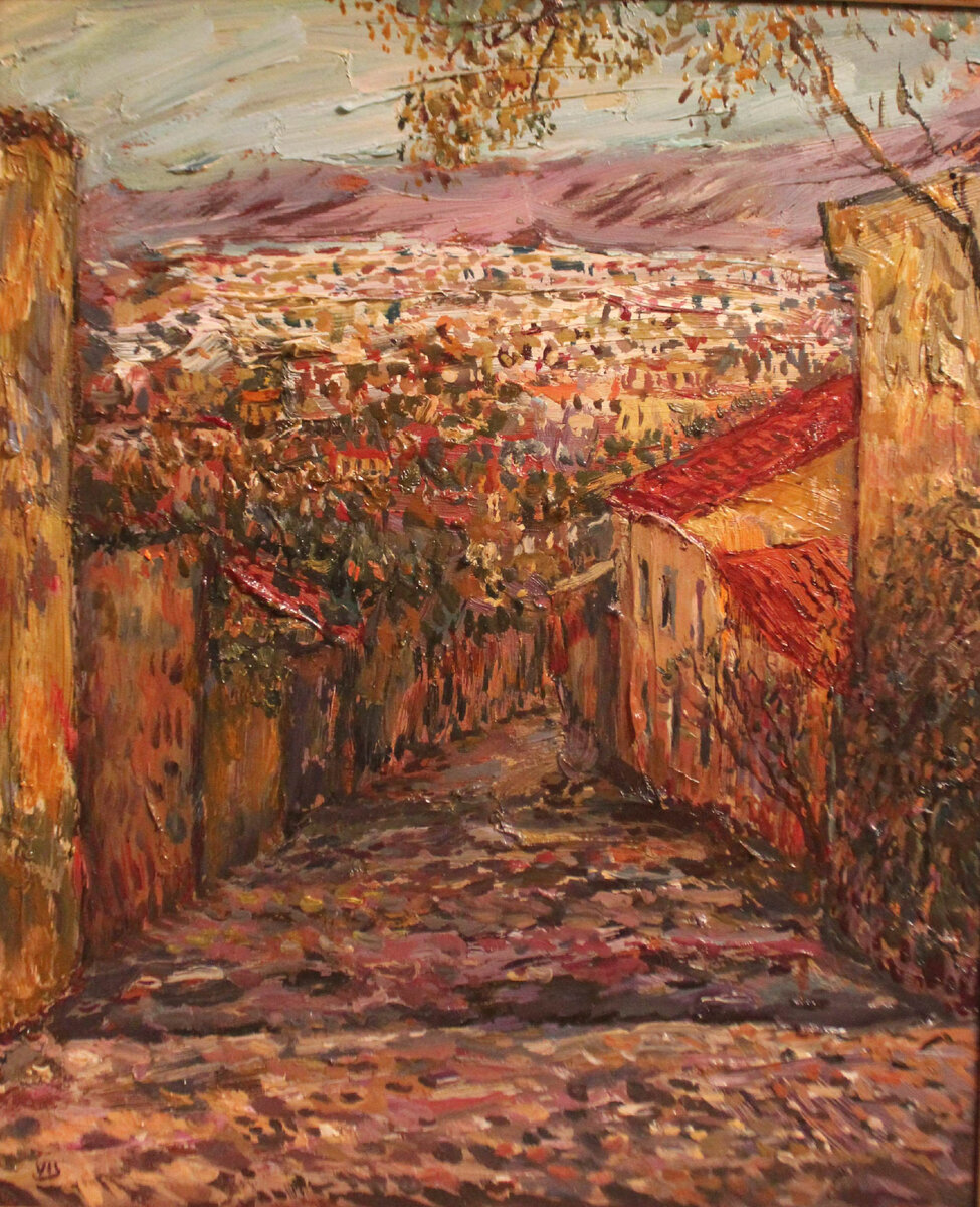 "Лето в Афинах" дерево.масло       36х30