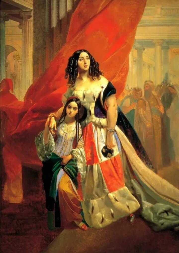 Княгиня Юлия Павловна Самойлова с дочерью, из интернета.