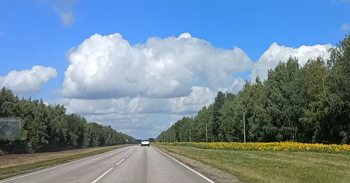 Дорога в село Красивое