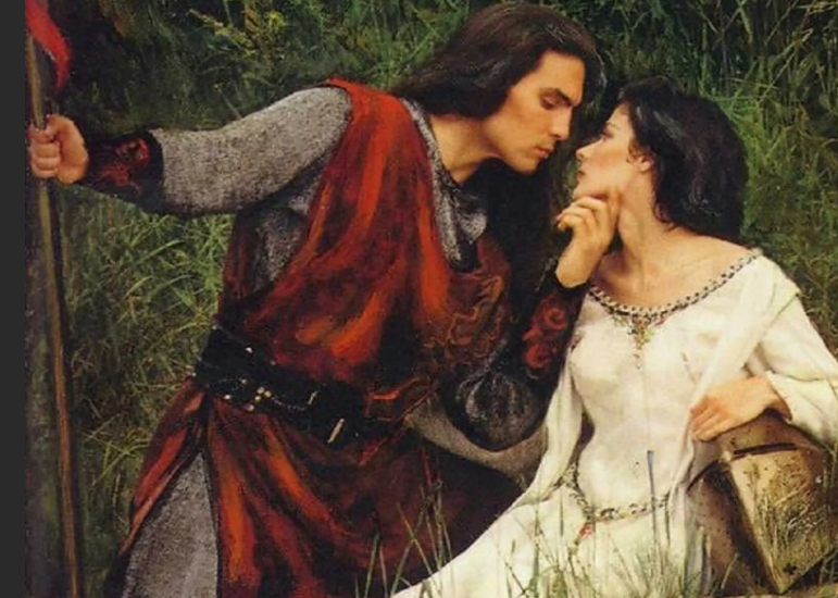 Мужчина и женщина. Картина Средневековья.