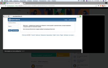 Пример подделки сайта «ВКонтакте» из группы «Безопасность»
