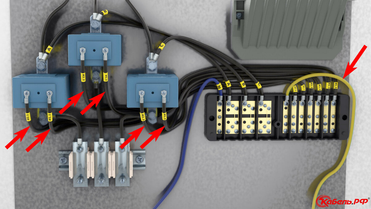Схемы подключения счетчика через трансформаторы тока