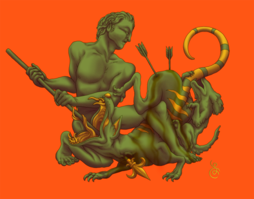 Феликс Колгрейв. "Naked European Gives The Ol’ St. George To This Weird Animal He Found"