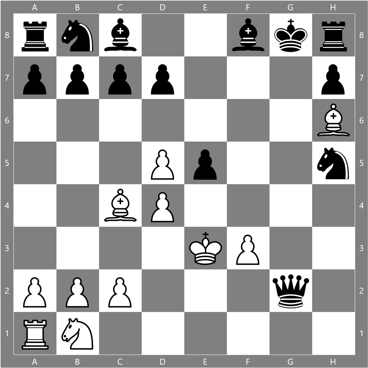 Ход белых. Мат в 1 ход. 