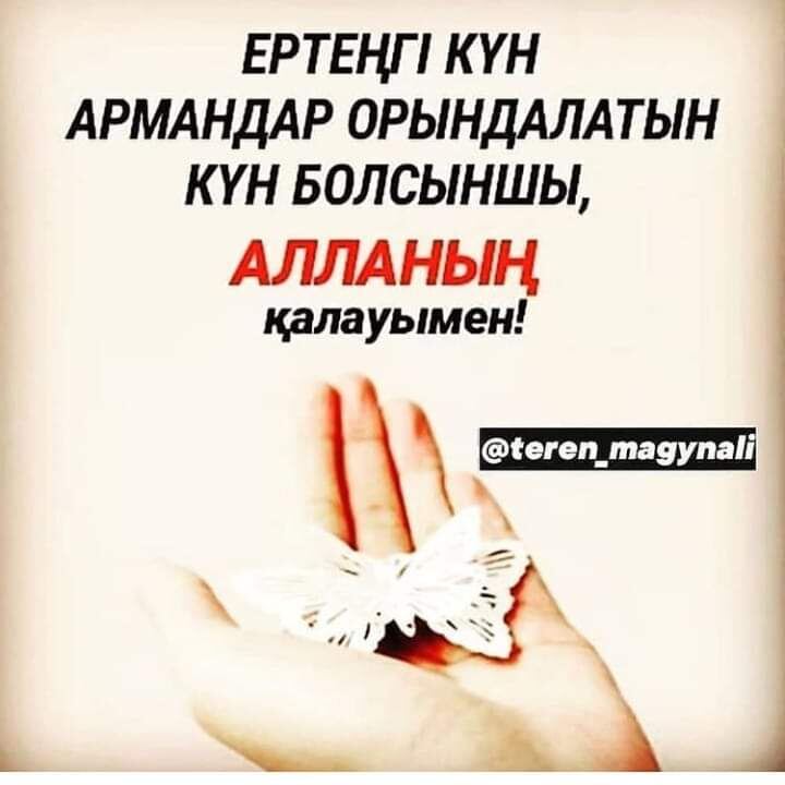 Міне аталар 86-ты жаста, апалар 82-кі жаста, аулада "карта" ойнап, арасында әңгімелесіп, қалжыңдасып қояды, ойлары, сөздері тың...Қалдарыңыз қалай, денсаулықтарыңыз жақсы ма, деп едім, "Аллаға шүкір" жақсы деп жауап берді...Біздің жасымызды саған, қызыңа берсін деп-баталарында беріп жатыр...Сіздергеде амандық тілеймін-дедім...