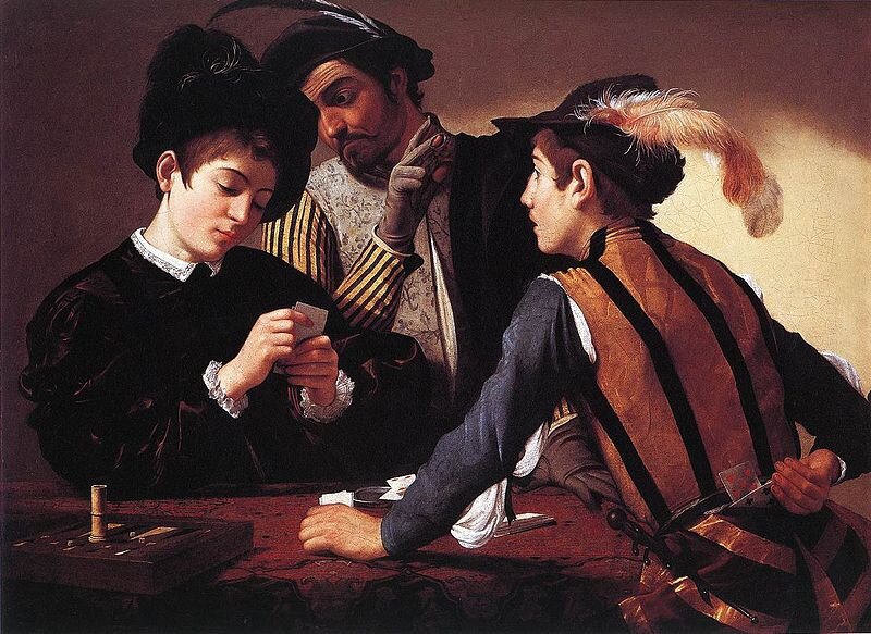 Караваджо. "Шулеры". (1594)