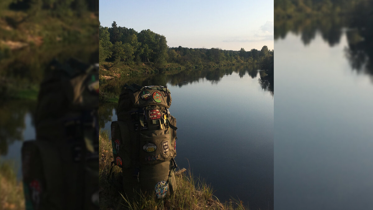 Тот самый "запатченый" нашивками рюкзак