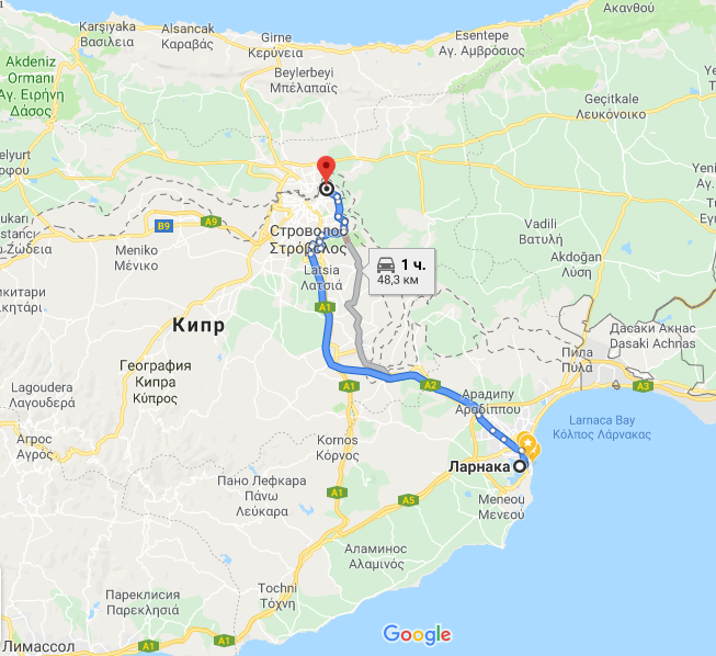 Скриншот из Google Maps