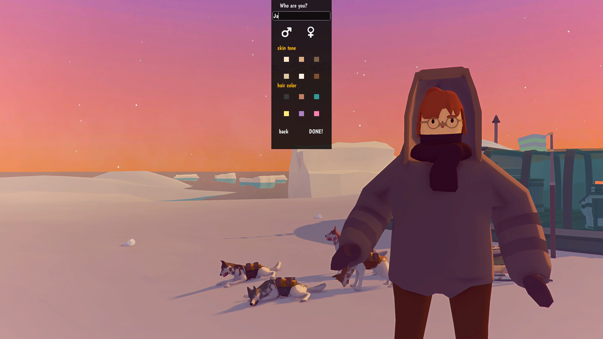 Скриншот кастомизации персонажа в игре Arctico. Источник: steamcommunity.com