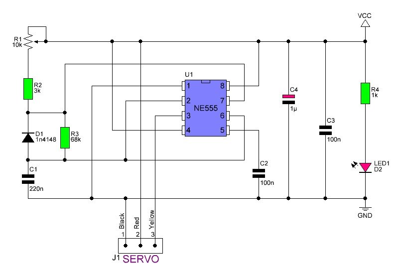 Схема проверки ne555