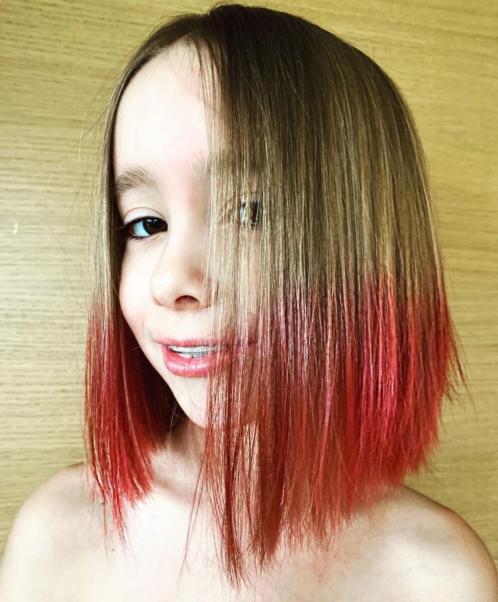 Окрашивание волос для девочек 10 лет фото