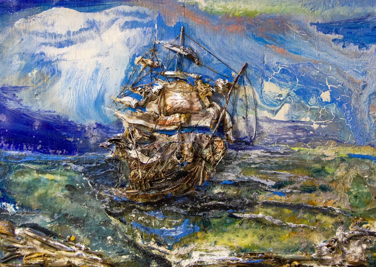 Декоративное панно " Мой парус". Автор: Кошкарева . Хабаровск