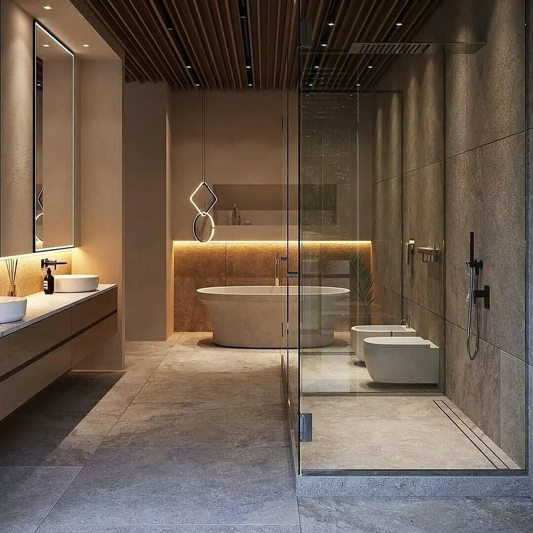Дизайн ванной комнаты - 100 фото идей
