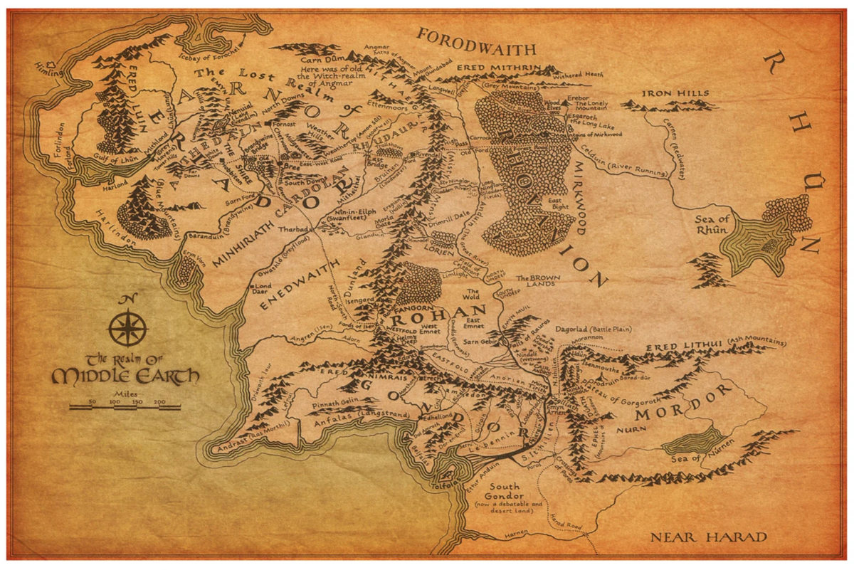 Карта Средиземья